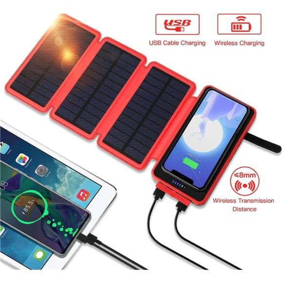 Solar Phone Charger,Solar Charger Power Bank,Outdoor Solar Cellphone Power Bank - Picture 3 of 7